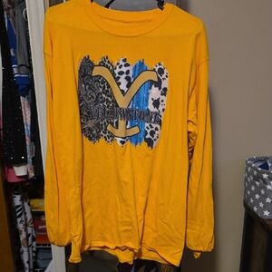 Yellowstone Women/ MenLong Sleeve Shirt - Yellow